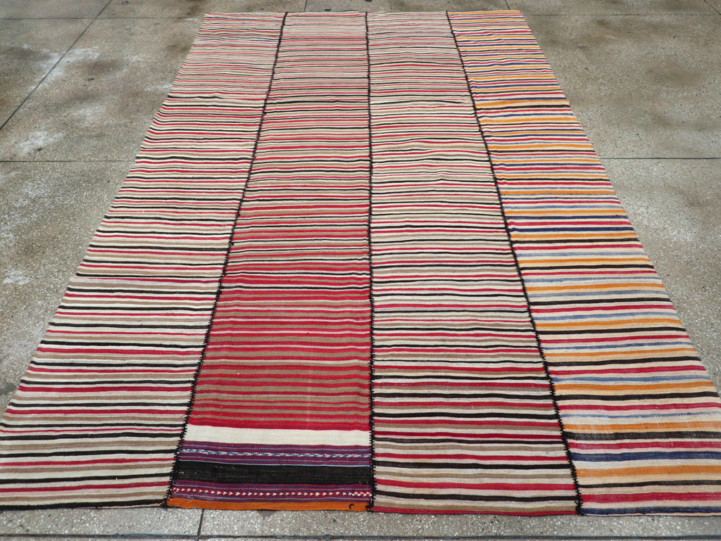 Vintage Mid-Century Persian Flatweave, No.30180 - Gsblank