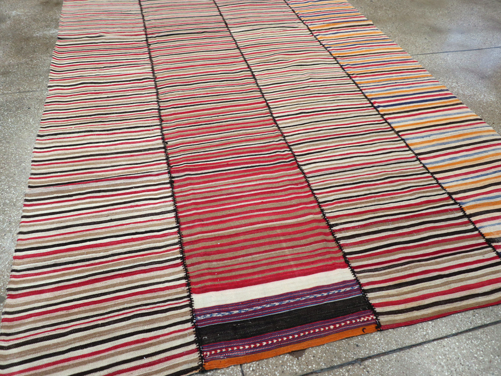 Vintage Mid-Century Persian Flatweave, No.30180 - Gsblank
