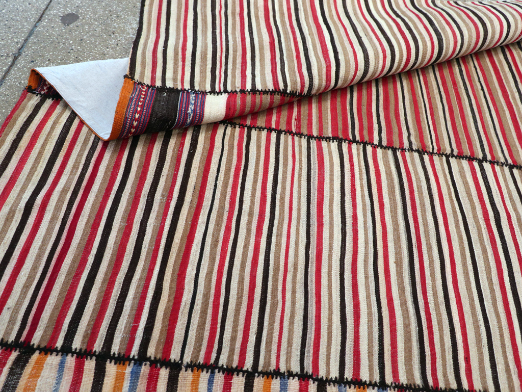 Vintage Mid-Century Persian Flatweave, No.30180 - Gsblank