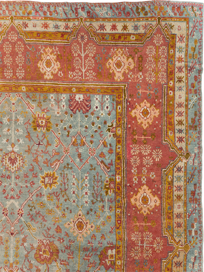 Antique Turkish Oushak Room Size Carpet, No.30183 - Gsblank