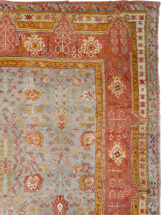 Antique Turkish Oushak Room Size Carpet, No.30183 - Gsblank
