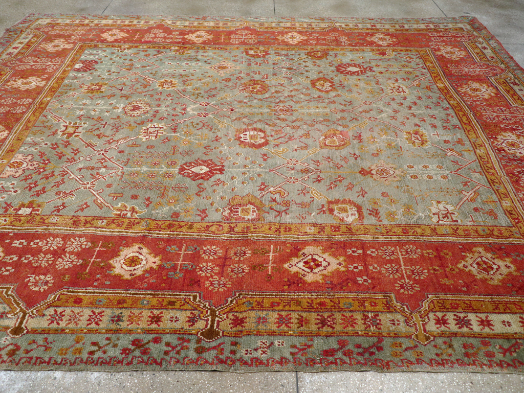 Antique Turkish Oushak Room Size Carpet, No.30183 - Gsblank
