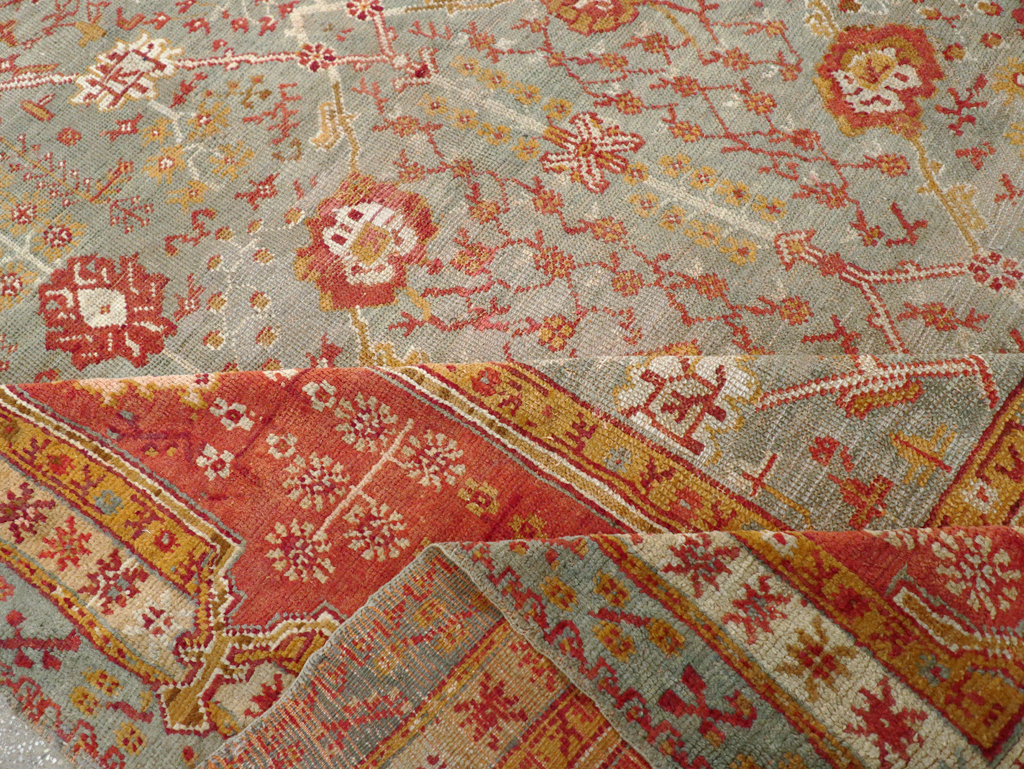 Antique Turkish Oushak Room Size Carpet, No.30183 - Gsblank