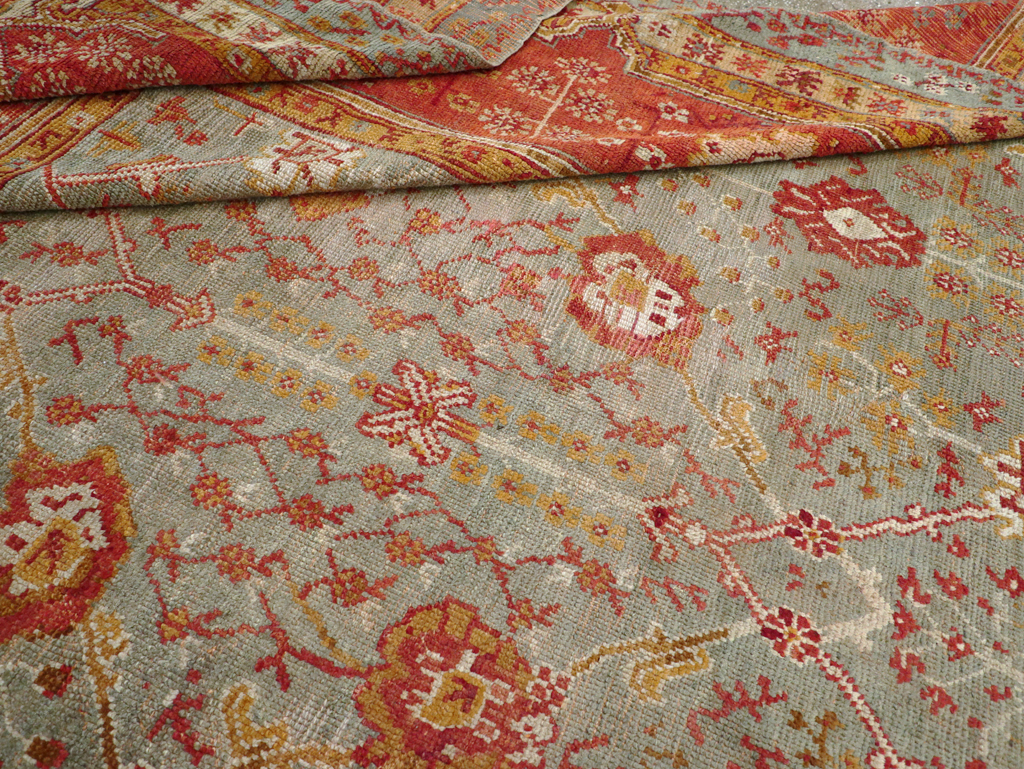 Antique Turkish Oushak Room Size Carpet, No.30183 - Gsblank