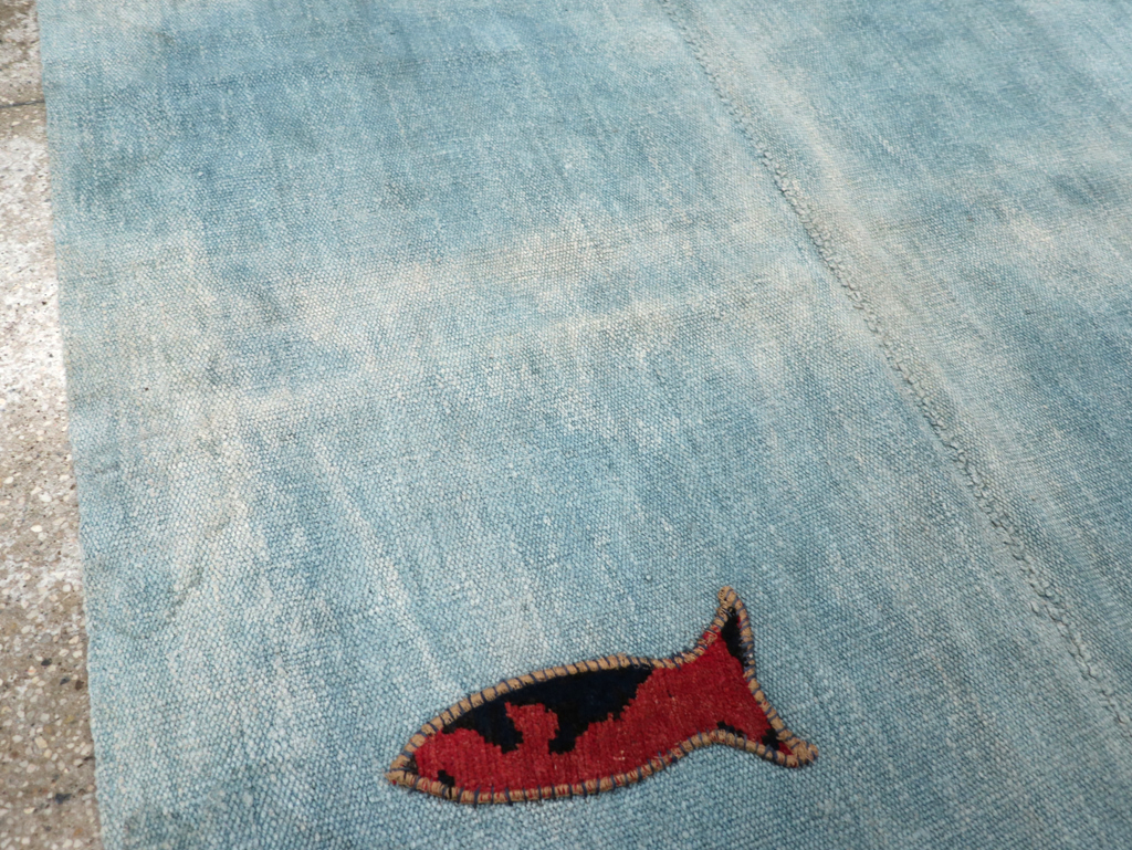 Vintage Pictorial Kilim, No.30193 - Gsblank