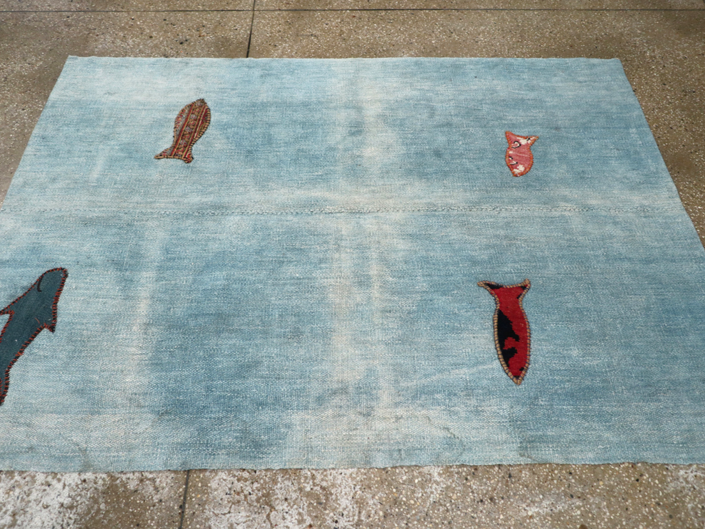 Vintage Pictorial Kilim, No.30193 - Gsblank