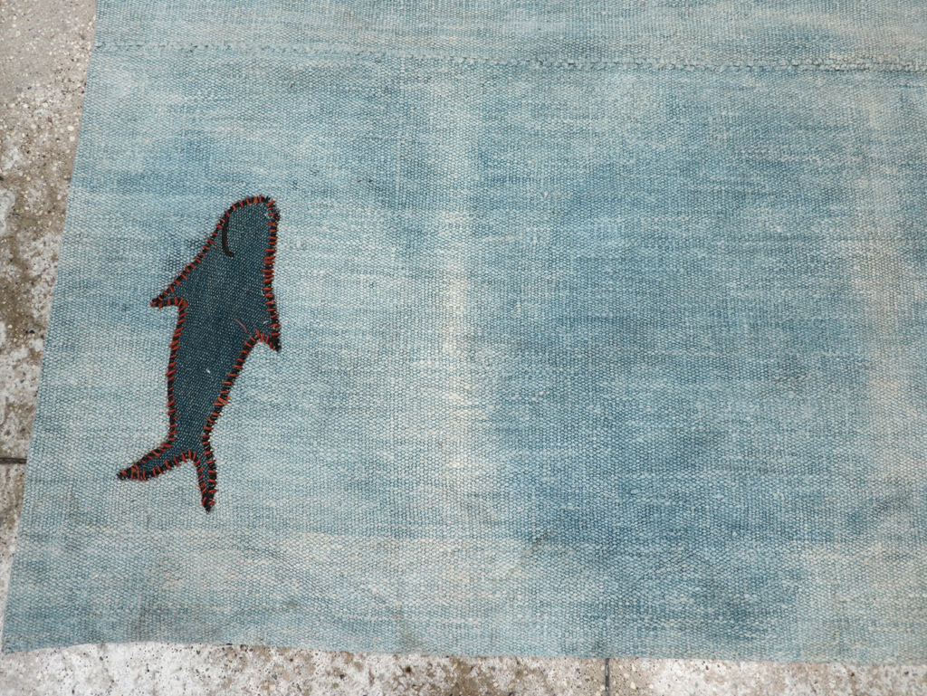 Vintage Pictorial Kilim, No.30193 - Gsblank