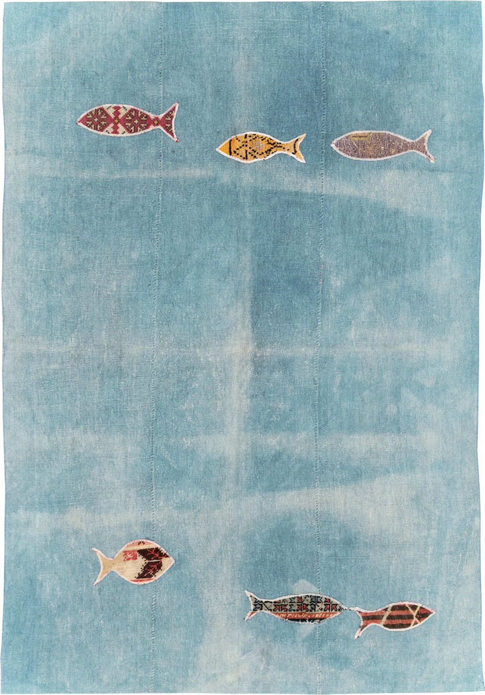 Modern Turkish Flatweave Accent Rug, No.30194 - Gsblank