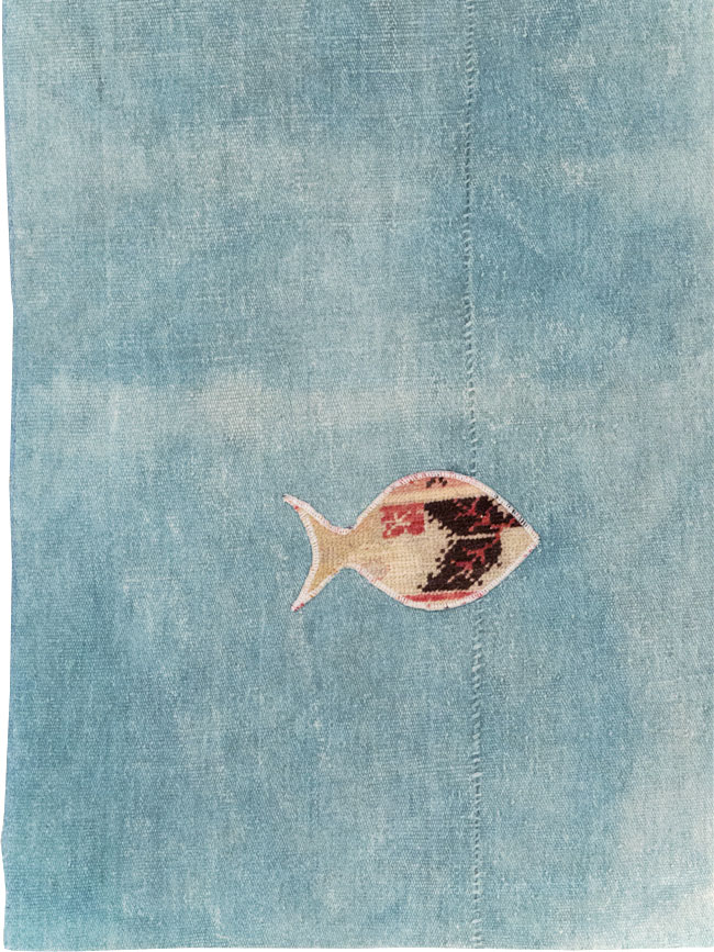 Modern Turkish Flatweave Accent Rug, No.30194 - Gsblank