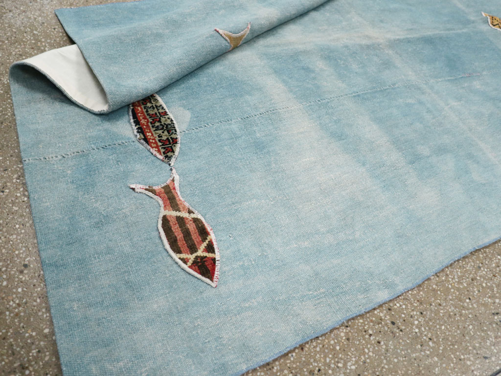 Modern Turkish Flatweave Accent Rug, No.30194 - Gsblank