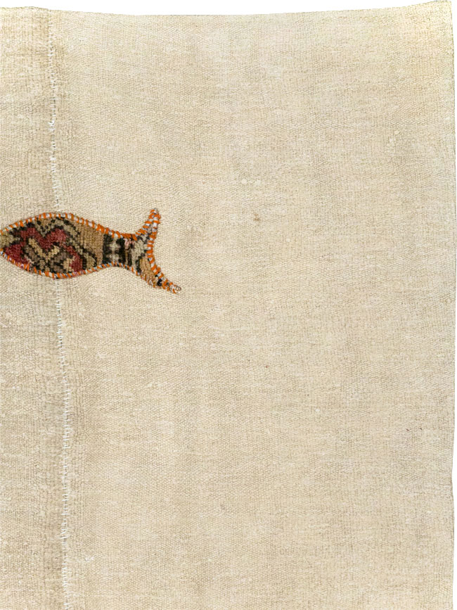 Modern Turkish Flatweave Accent Rug, No.30196 - Gsblank