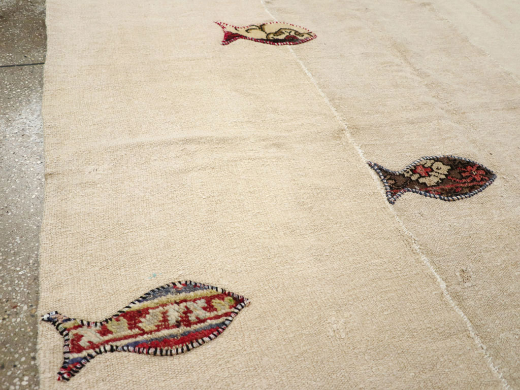 Modern Turkish Flatweave Accent Rug, No.30196 - Gsblank