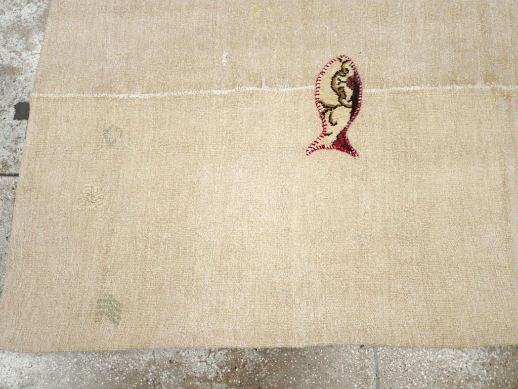 Modern Turkish Flatweave Accent Rug, No.30196 - Gsblank