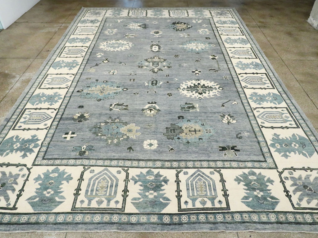 Modern Turkish Oushak Large Room Size Carpet, No.30200 - Gsblank