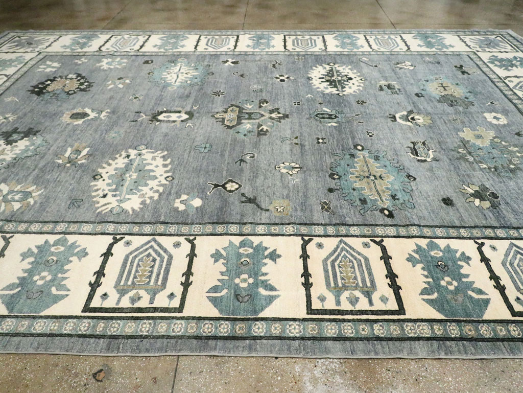Modern Turkish Oushak Large Room Size Carpet, No.30200 - Gsblank