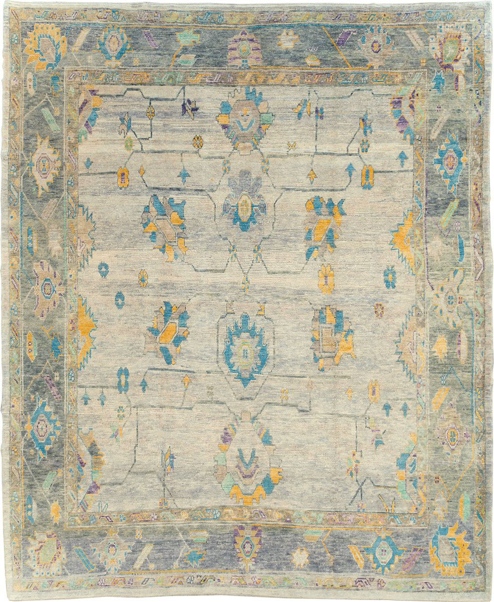Contemporary Turkish Oushak Large Room Size Carpet, No.30202 - Gsblank