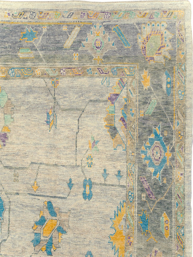 Contemporary Turkish Oushak Large Room Size Carpet, No.30202 - Gsblank