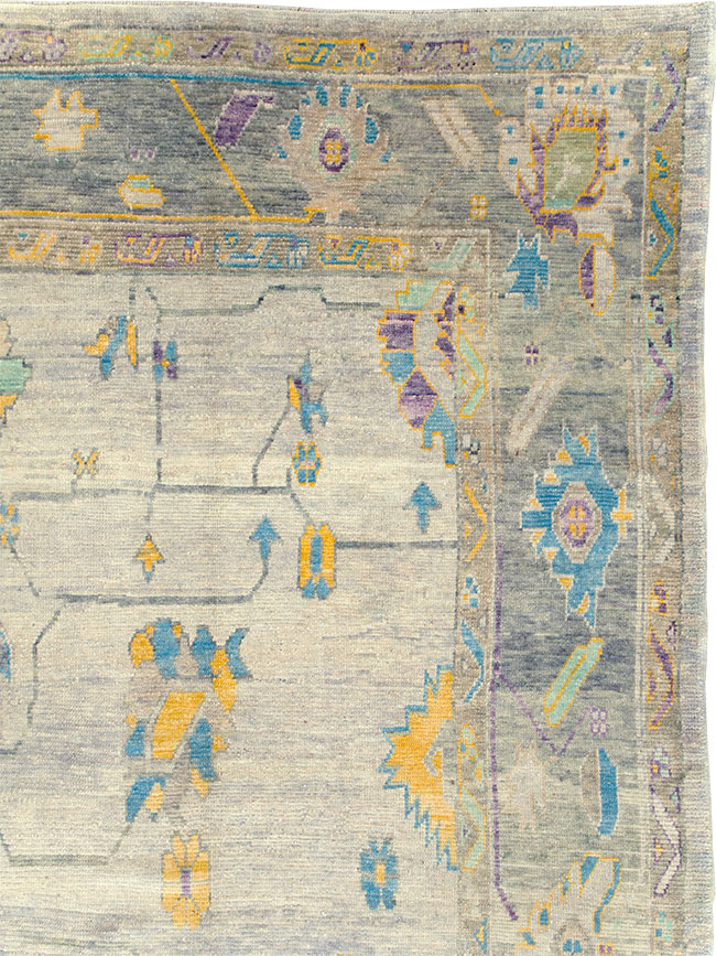 Contemporary Turkish Oushak Large Room Size Carpet, No.30202 - Gsblank