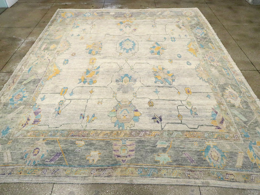 Contemporary Turkish Oushak Large Room Size Carpet, No.30202 - Gsblank