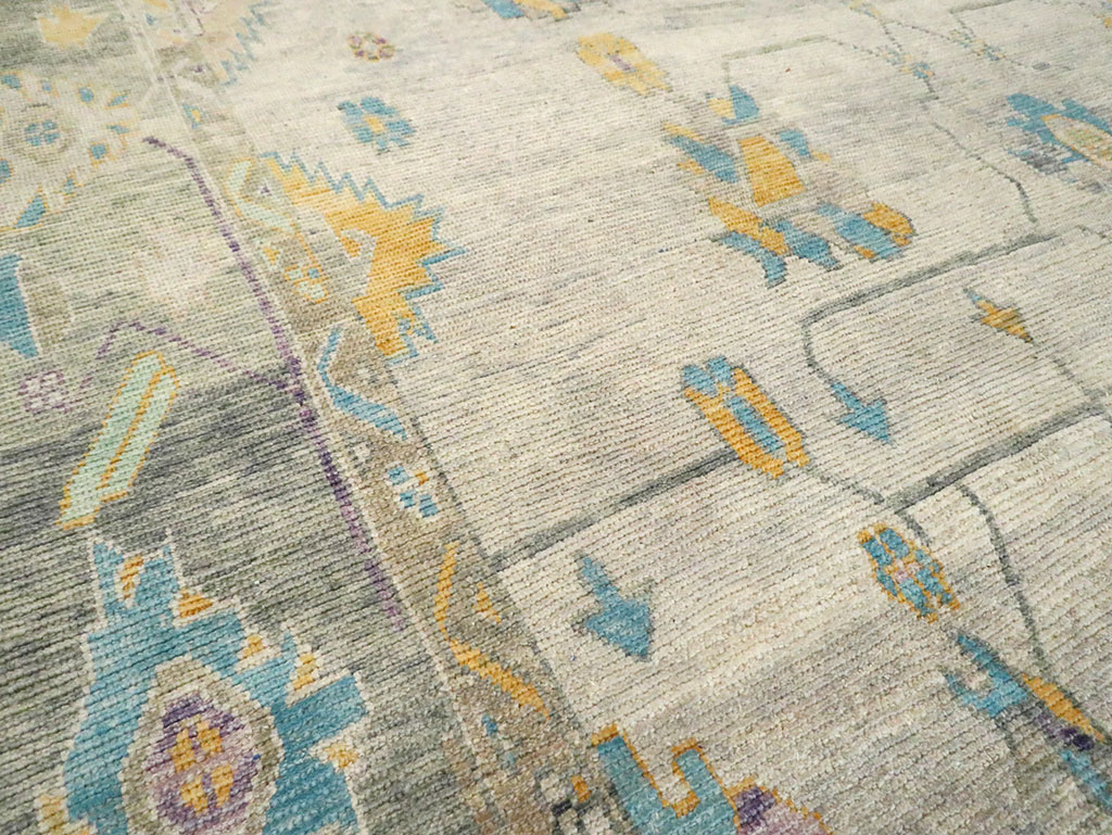 Contemporary Turkish Oushak Large Room Size Carpet, No.30202 - Gsblank