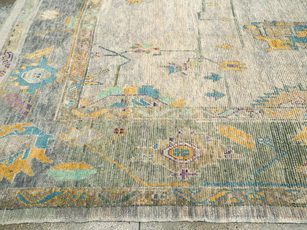 Contemporary Turkish Oushak Large Room Size Carpet, No.30202 - Gsblank