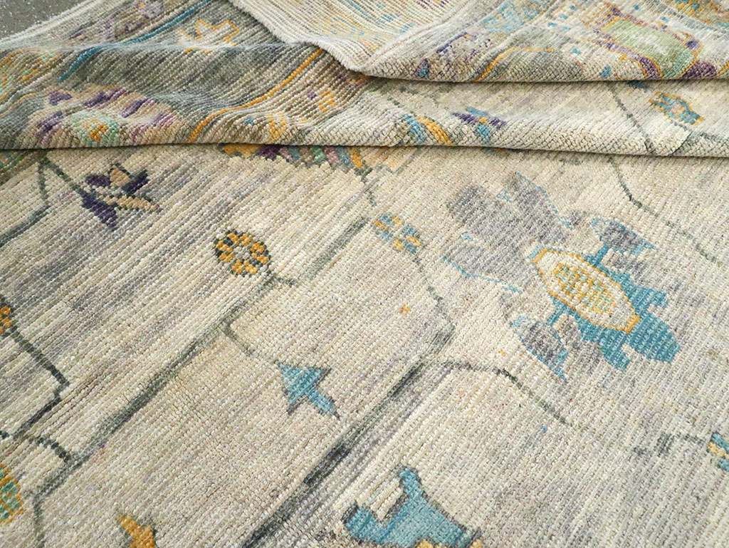 Contemporary Turkish Oushak Large Room Size Carpet, No.30202 - Gsblank