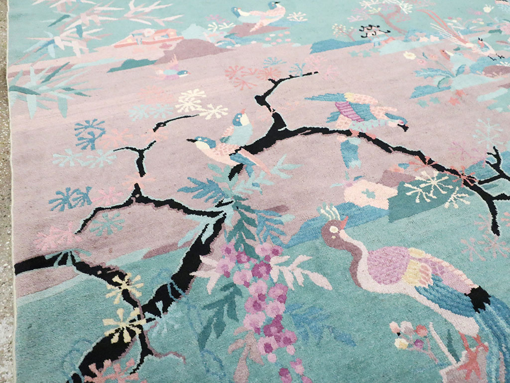 Mid-20th Century Chinese Art Deco Room Size Carpet, No.30203 - Gsblank