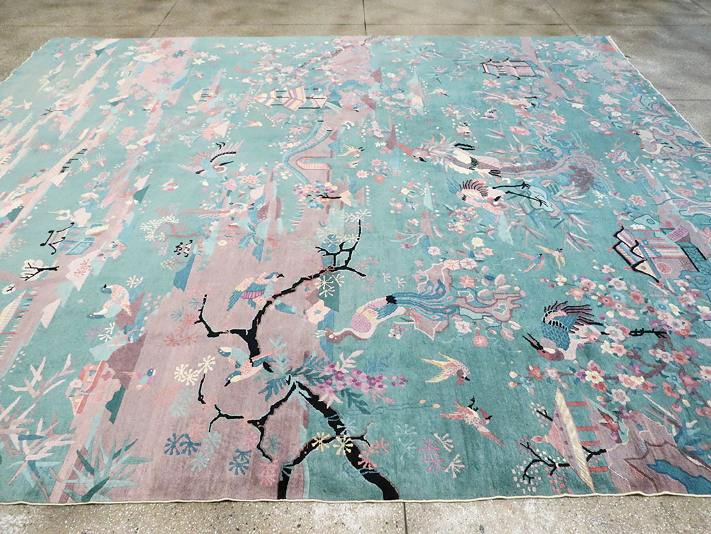 Mid-20th Century Chinese Art Deco Room Size Carpet, No.30203 - Gsblank