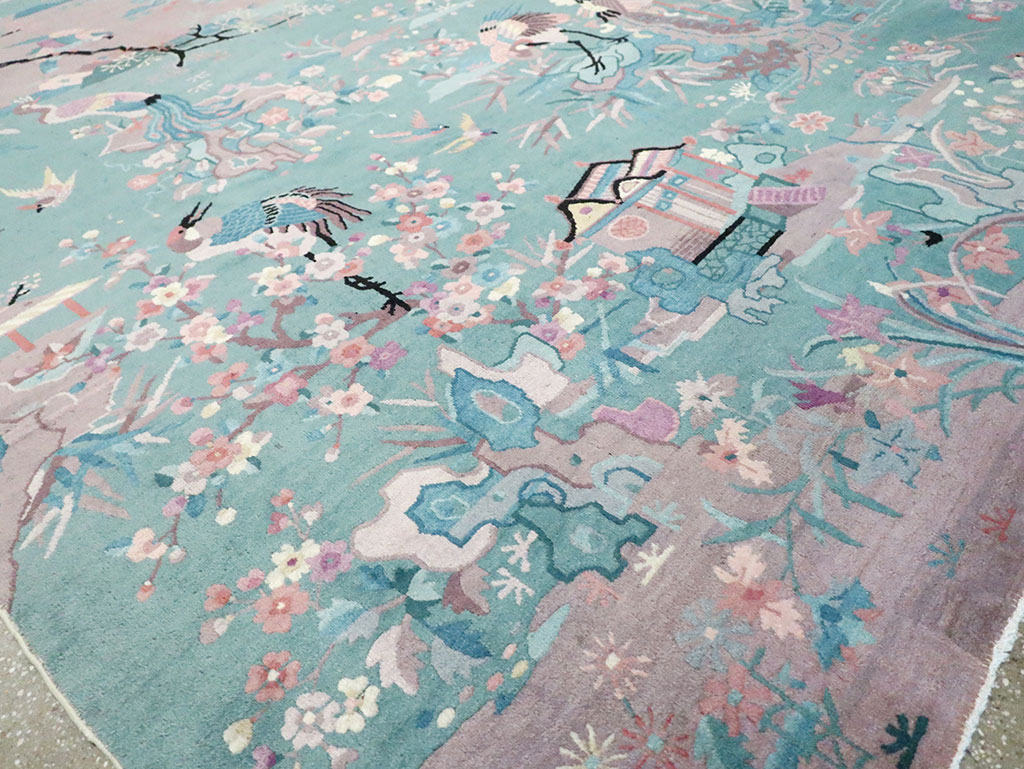 Mid-20th Century Chinese Art Deco Room Size Carpet, No.30203 - Gsblank