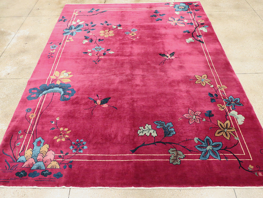 Vintage Chinese Deco Carpet, No.30204 - Gsblank