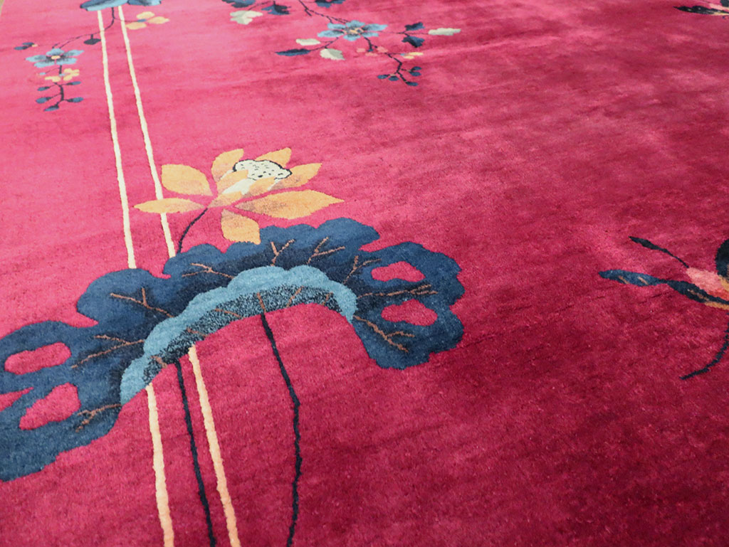 Vintage Chinese Deco Carpet, No.30204 - Gsblank