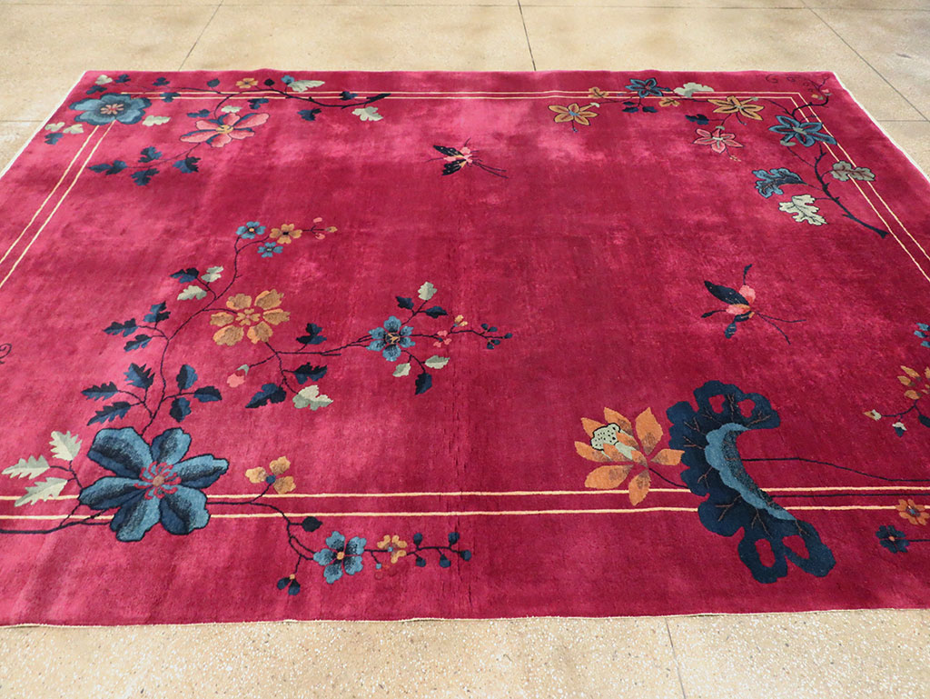 Vintage Chinese Deco Carpet, No.30204 - Gsblank