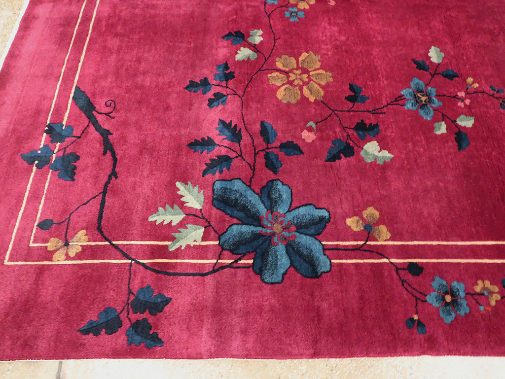 Vintage Chinese Deco Carpet, No.30204 - Gsblank