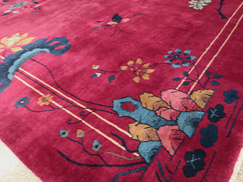 Vintage Chinese Deco Carpet, No.30204 - Gsblank