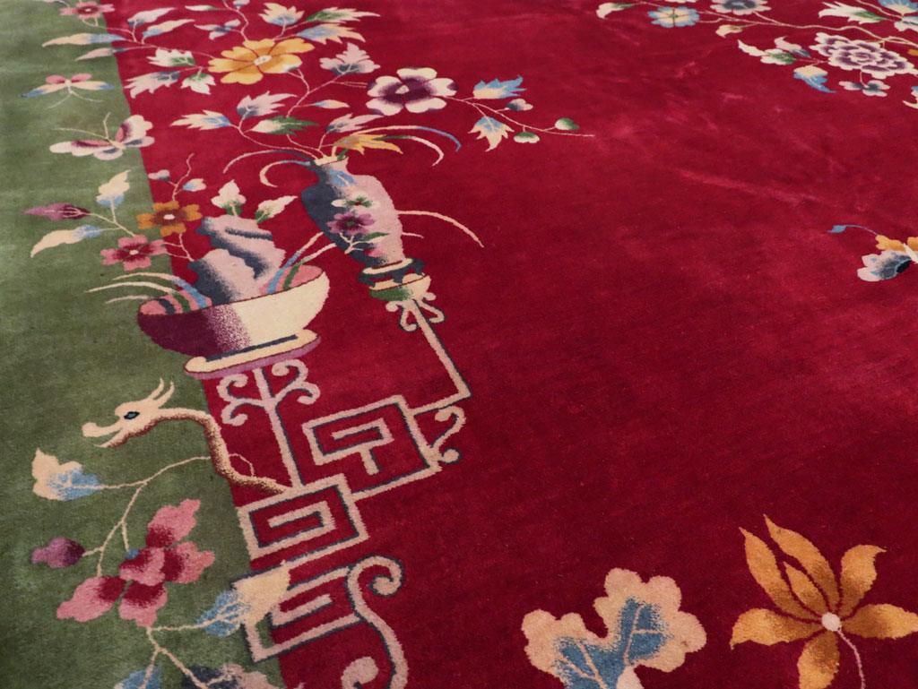 Vintage Chinese Deco Carpet, No.30206 - Gsblank