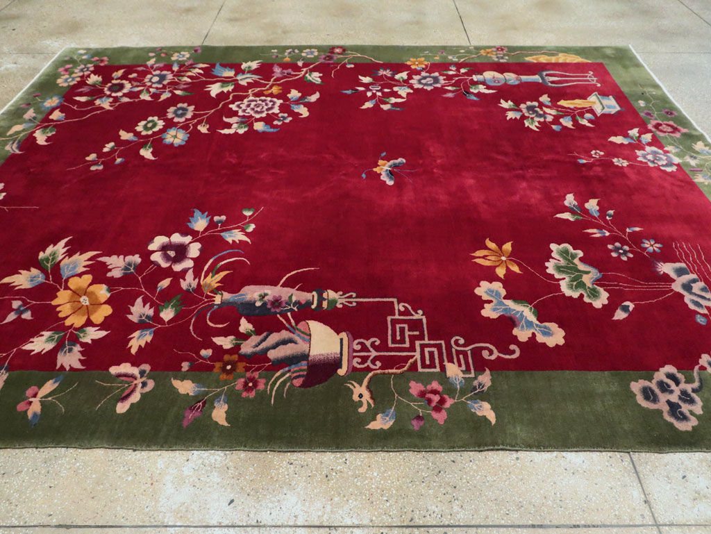 Vintage Chinese Deco Carpet, No.30206 - Gsblank