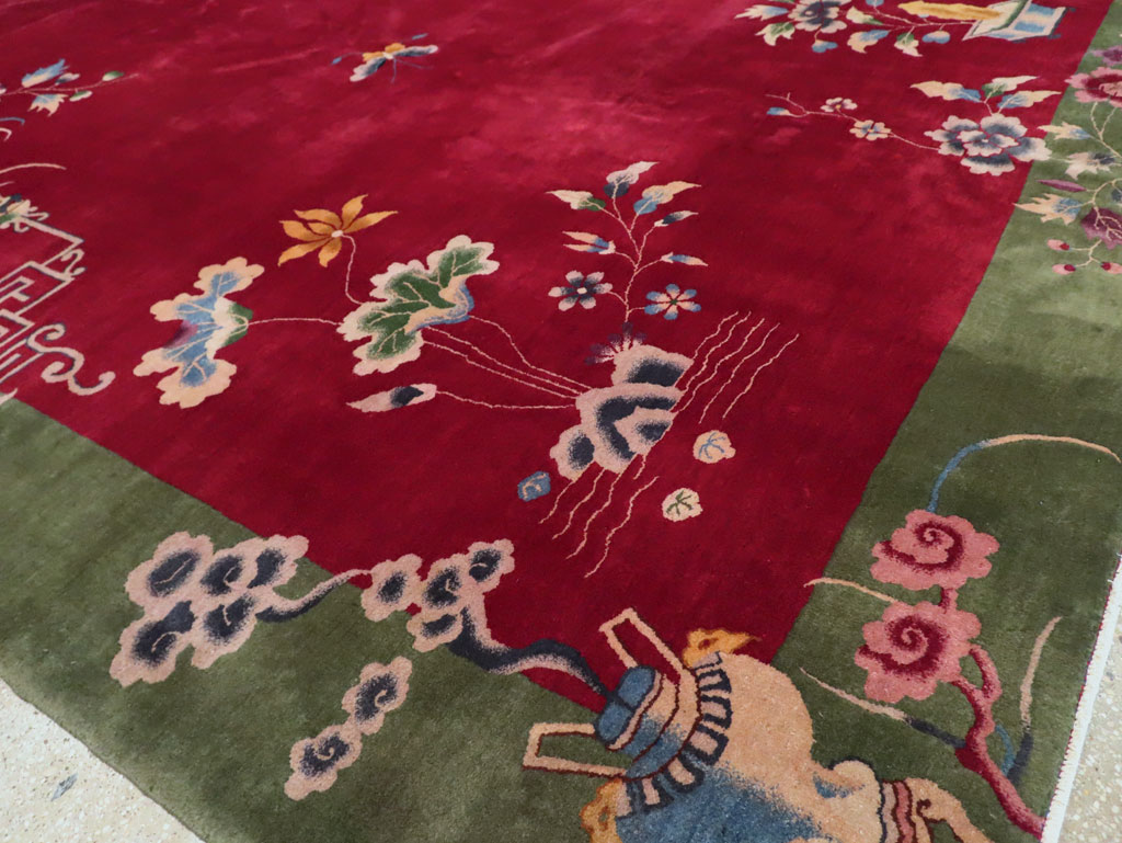 Vintage Chinese Deco Carpet, No.30206 - Gsblank