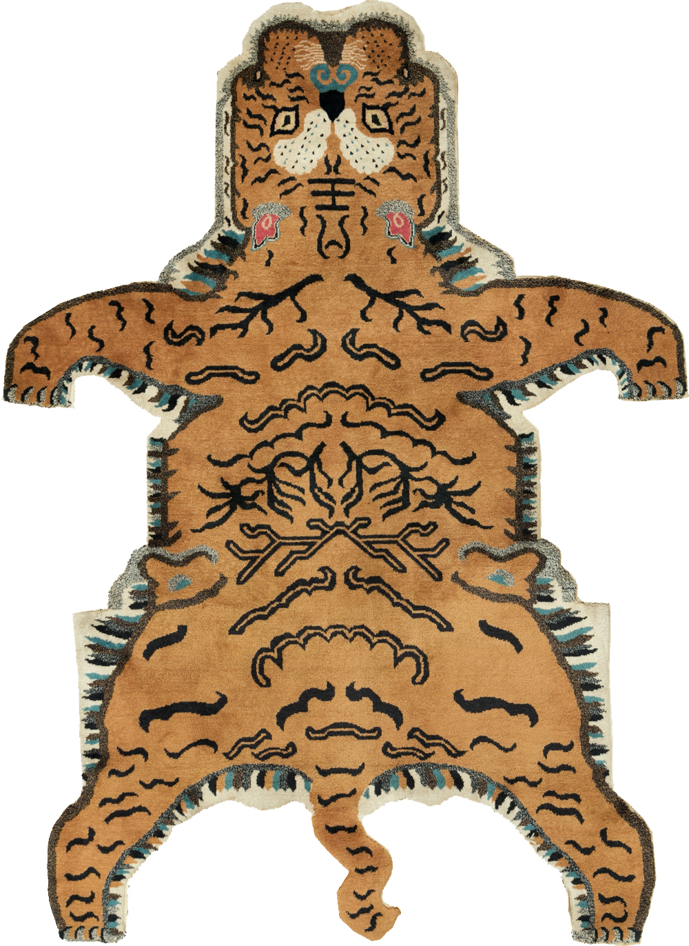 Vintage Pictorial Tibetan Rug, No.30210 - Gsblank