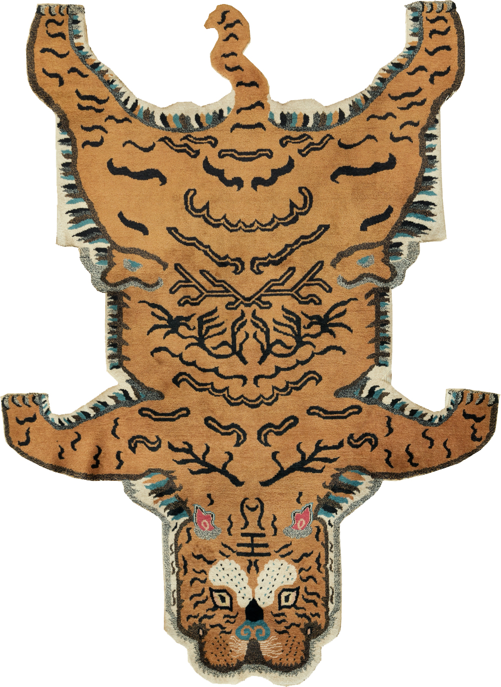 Vintage Pictorial Tibetan Rug, No.30210 - Gsblank