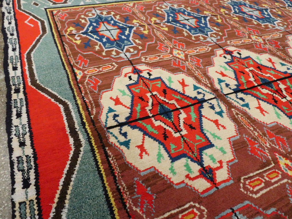 Vintage Persian Hamadan Square Rug, No.30215 - Gsblank