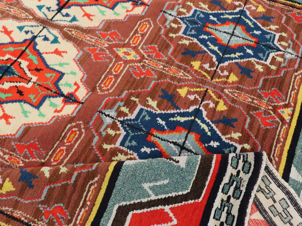 Vintage Persian Hamadan Square Rug, No.30215 - Gsblank