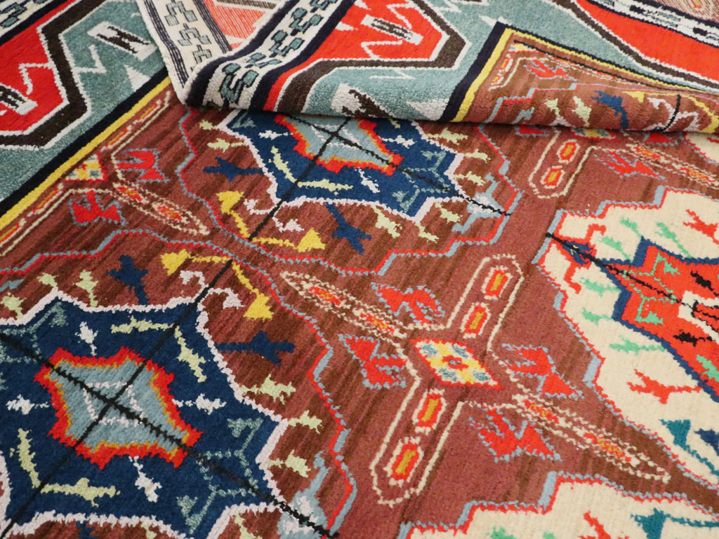 Vintage Persian Hamadan Square Rug, No.30215 - Gsblank