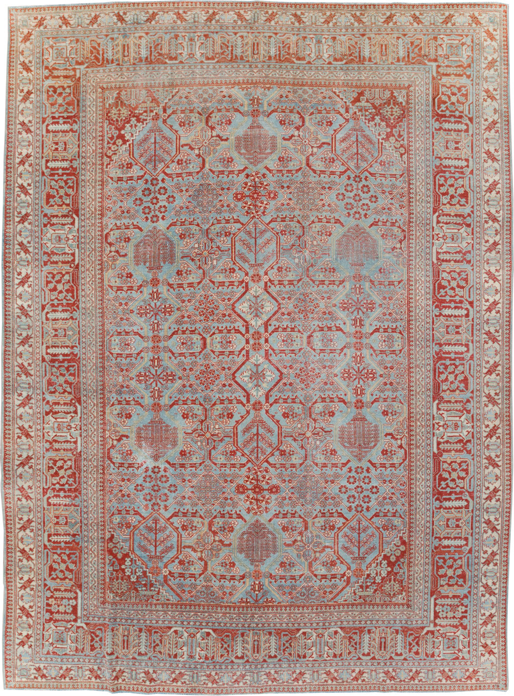 Antique Persian Joshegan Room Size Carpet, No.30223 - Gsblank