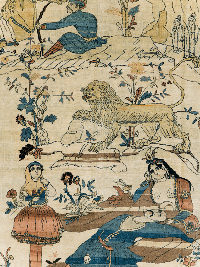 Antique Persian Tabriz Hadji Jalili Pictorial Rug, No.30225 - Gsblank