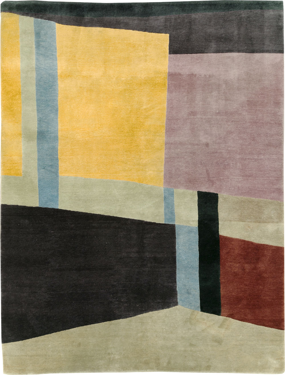 Contemporary Tibetan Art Deco Style Room Size Carpet, No.30230 - Gsblank