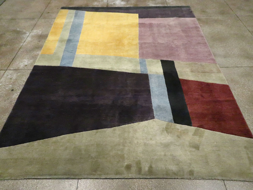 Contemporary Tibetan Art Deco Style Room Size Carpet, No.30230 - Gsblank