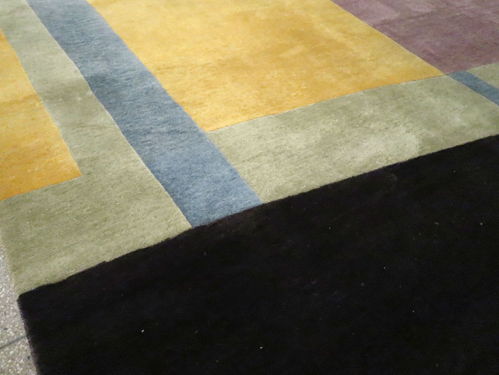 Contemporary Tibetan Art Deco Style Room Size Carpet, No.30230 - Gsblank