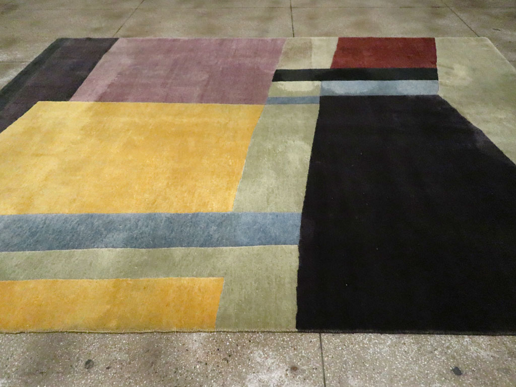 Contemporary Tibetan Art Deco Style Room Size Carpet, No.30230 - Gsblank