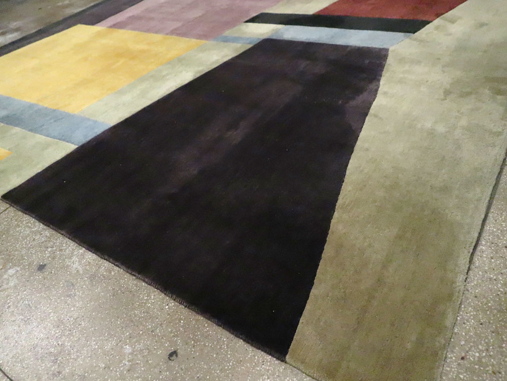 Contemporary Tibetan Art Deco Style Room Size Carpet, No.30230 - Gsblank