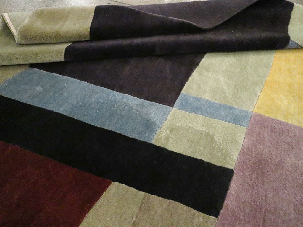 Contemporary Tibetan Art Deco Style Room Size Carpet, No.30230 - Gsblank